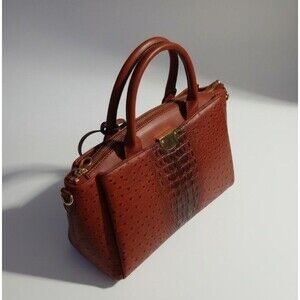 Faux Leather Ostrich Bag